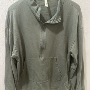 Vanilla Bay Olive Zip-Up Sweater